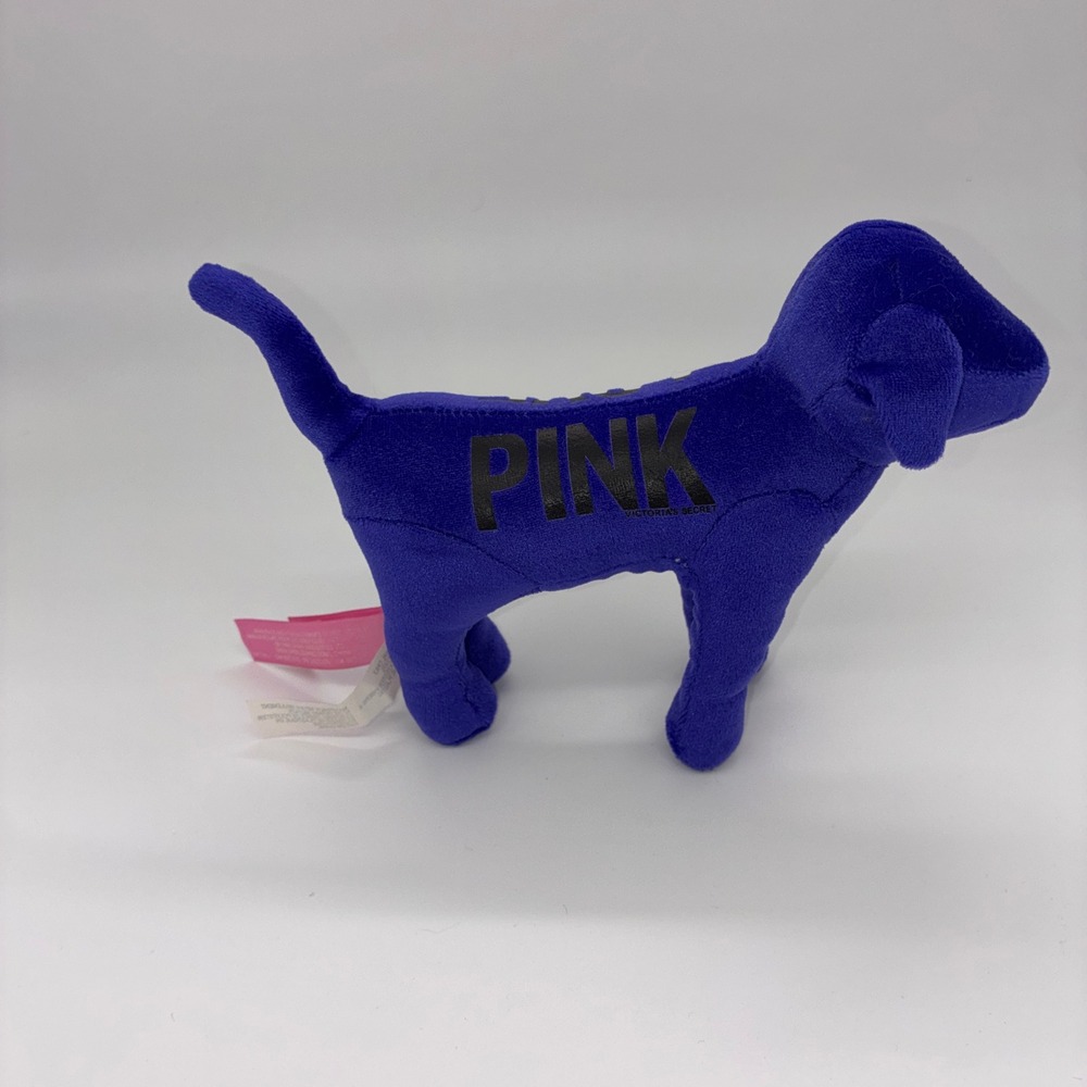 508 Y2K Victoria's Secret PINK Plush Dog OS Purple Love Graphic Mascot